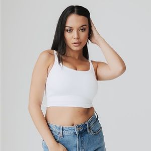 Klassy Network Ribbed Brami Cropped Tank